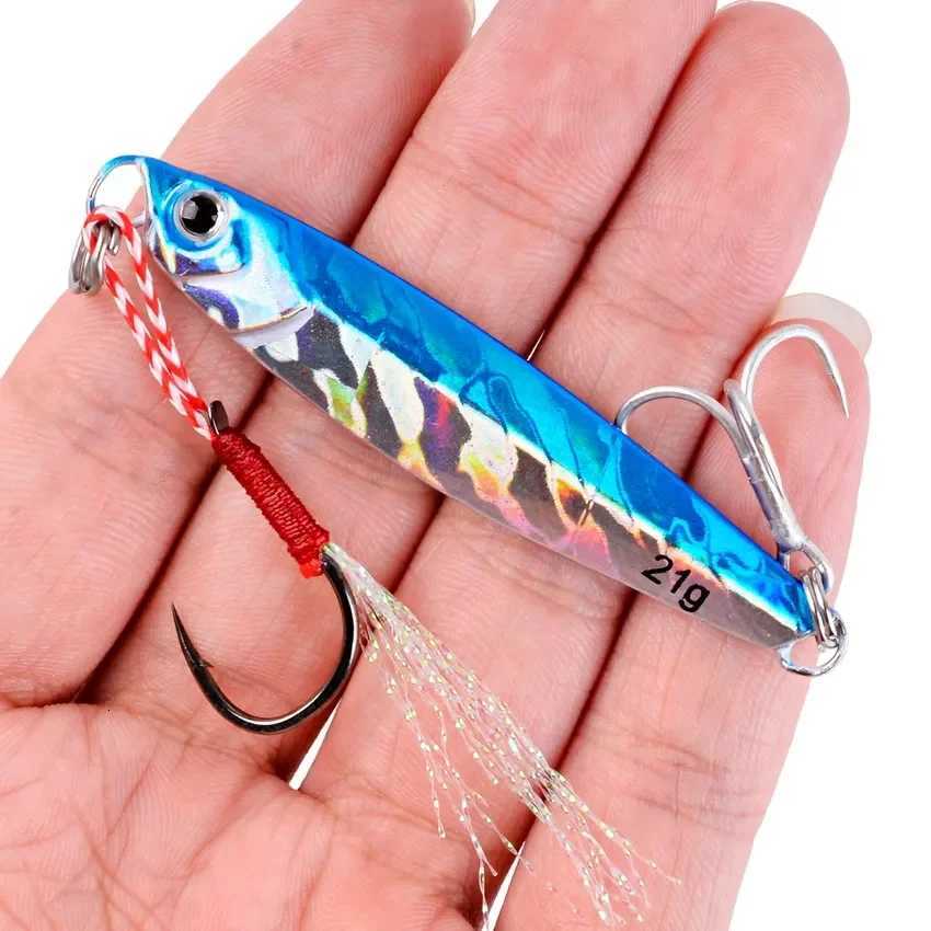3/5/8pcs Metal Jig Fishing lure Set 7g 10g 14g 21g 28g 40g Sea Shore Casting Jigging lures Jigs Spoon Saltwater Artificial Bait Z250717