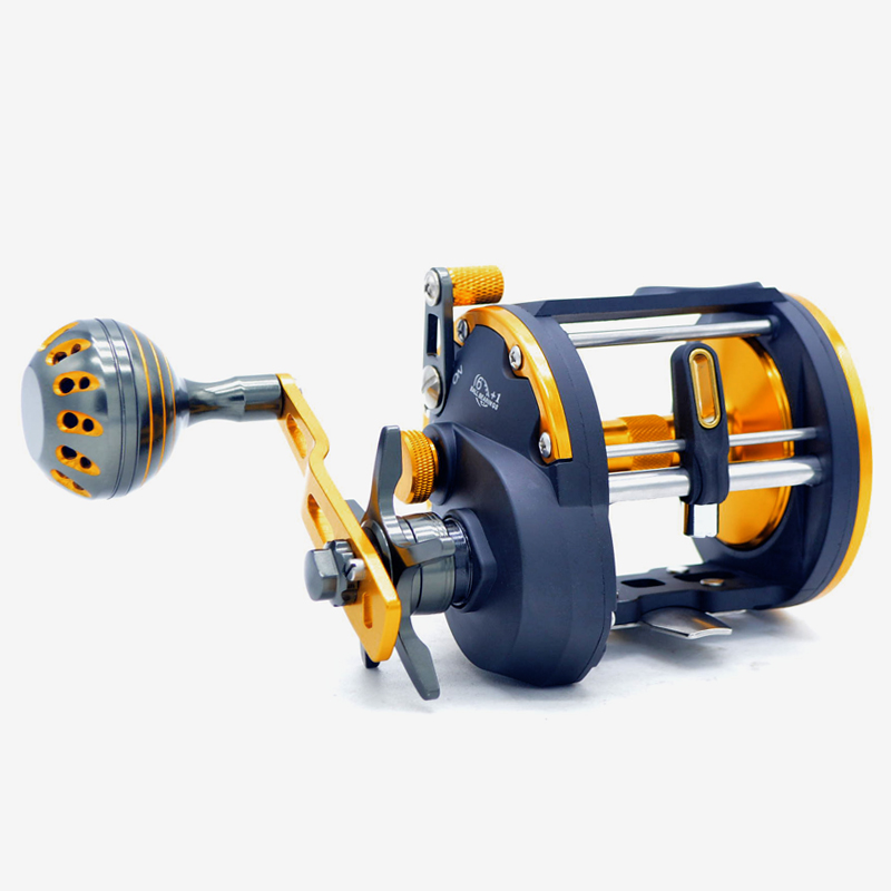 Camekoon Conventional Star Drag Reel 26 LB Max Drag 4.1:1 Gear Ratio Right Handed Level Wind Baitcasting Fishing
