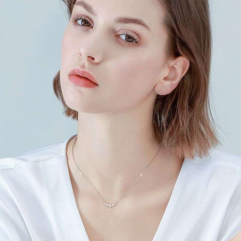 Trendy Sweet Cool Girl Fairy Style Smile Necklace For Women Moissanite Niche Clavicle Chain S Pure Sier Pendant Fcd