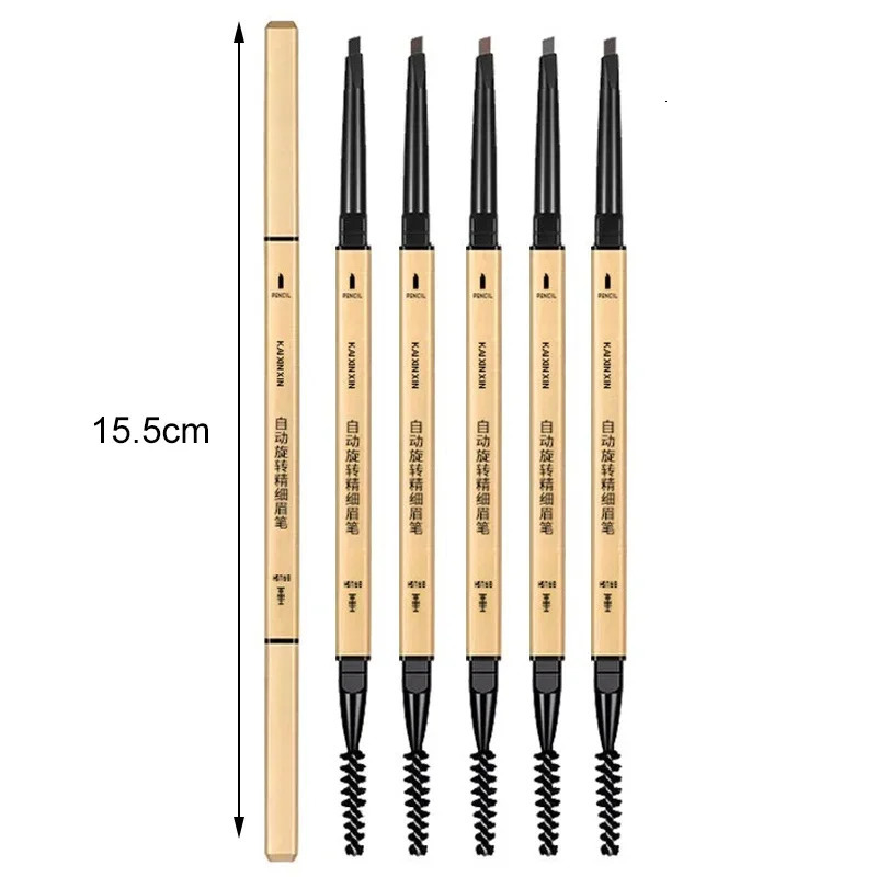 Double Headed Rotable Eyebrow Pen Waterproof Matte Eyebrow Pencil Makeup Lasting Brown Non-Smudged Eye Brow Pencil Cosmetics 250712