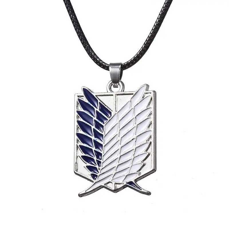 1 Pair Anime Attack on Titan Wings of Freedom Investigator Alloy Pendant Jewelry Necklace Party Accessories XJ250717