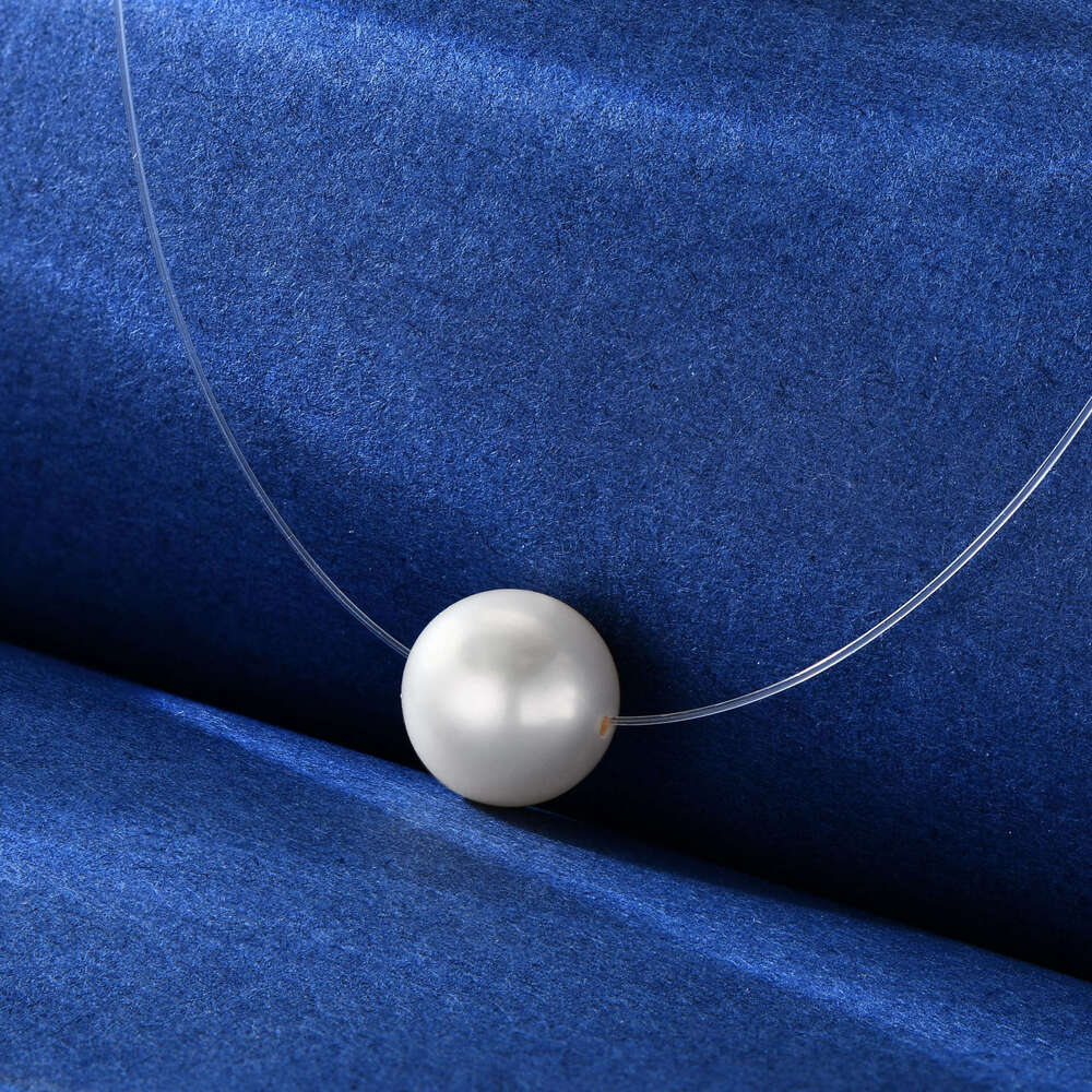 Natural Freshwater Pearl Collarbone Necklace For Women, Teardrop Invisible Pendant, Tiktok Internet Celebrity Be9