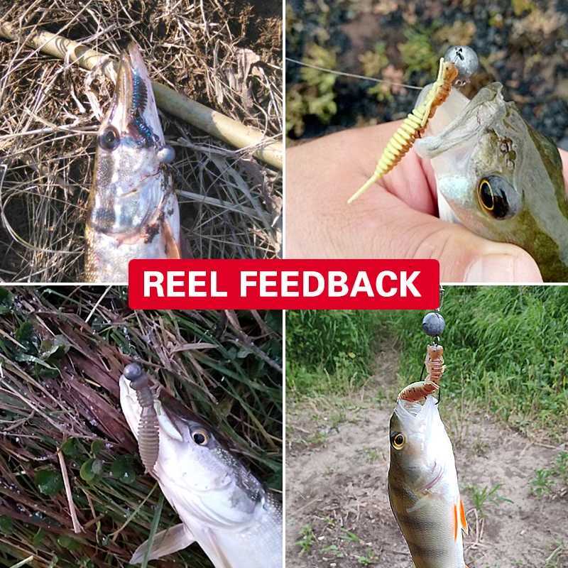 MEREDITH Larva Soft Lures 50mm 62mm 85mm Artificial Lures Fishing Worm Silicone Bass Pike Minnow Swimbait Jigging Plastic Baits Z250717