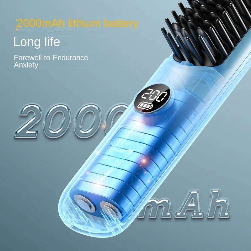 Electric Hot Multifunctional Straight Hair Straightener Comb Negative Ion Anti-Scalding Styling Tool Straightening Brush