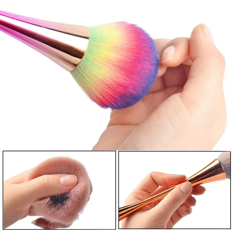 Nail Dust Cleaning Brush 7 Styles Professional Nail Art Make Up Brushes Long-Handled Super Fluffy Dust Removal Manicure Tools 250716