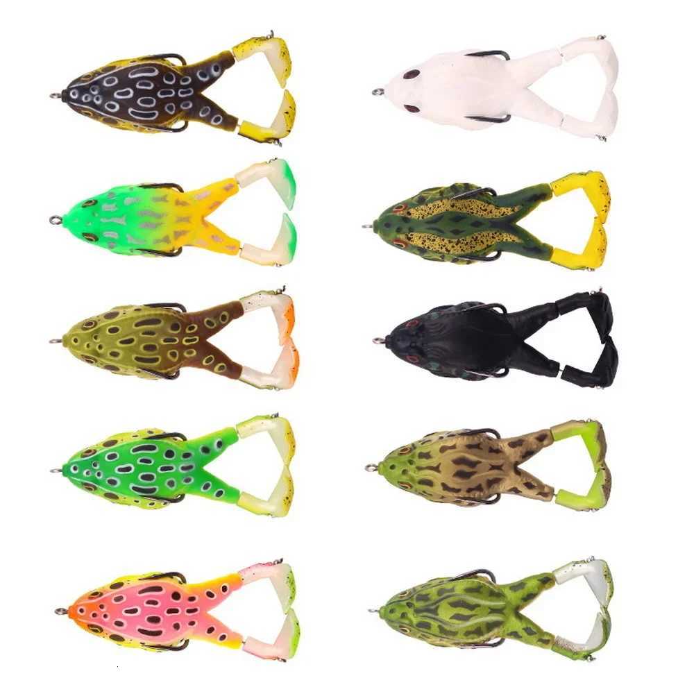 Frog Lure Double Propeller Legs Silicone Soft Baits 13.6g 16.6g Topwater Wobblers Artificial Bait For Bass Catfish Fishing Tools Z250717