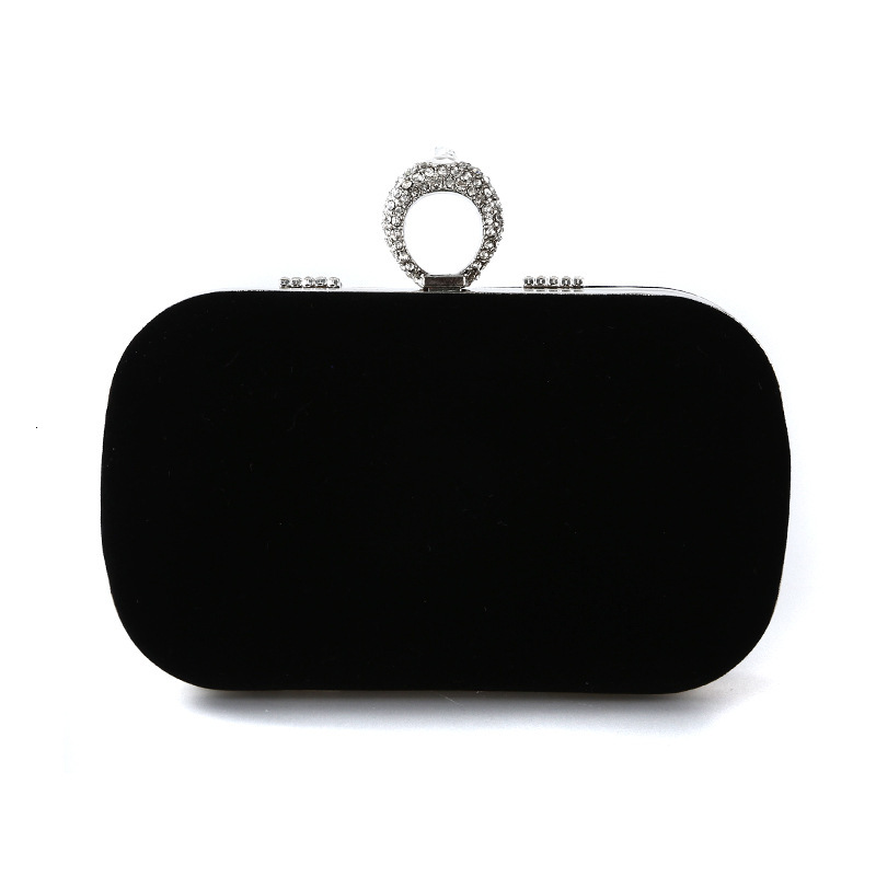 Free Shipping Designer Luxury Women's Evening Bag U-shaped Diamond-studded Handmade Banquet Clutch Makeup Dress Bridal Bag Fashion Handbag