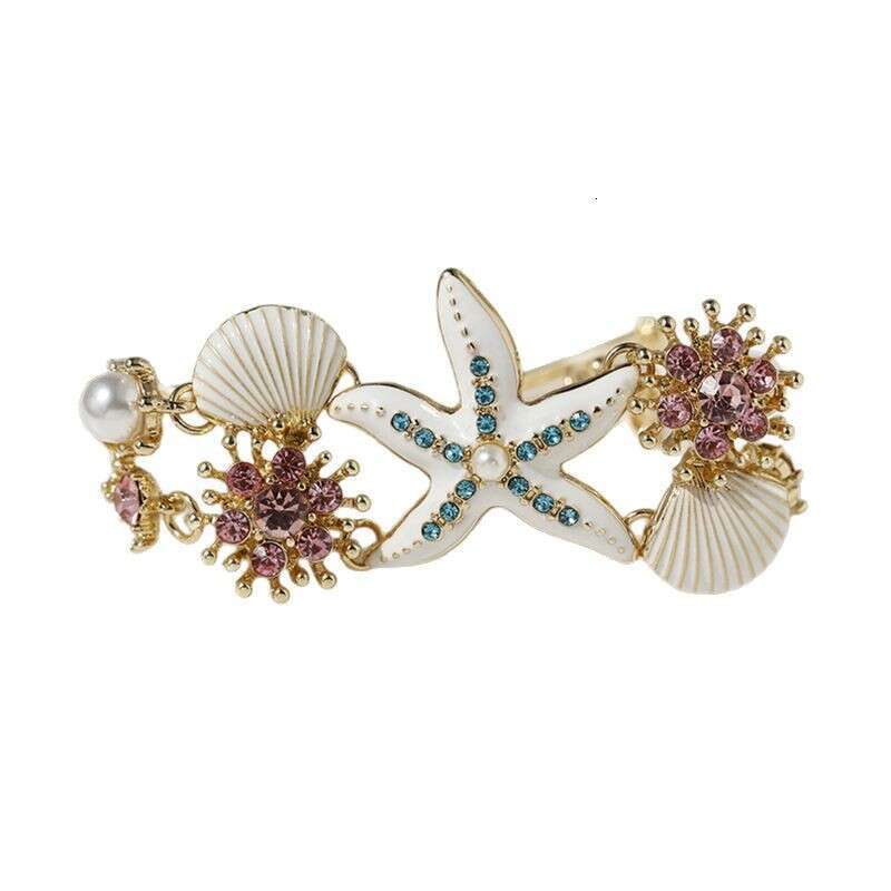 New Starfish Shell Necklace for Women Versatile Summer Beach Vacation Photo Collarbone Chain Sweet Cool Girl Style Accessory