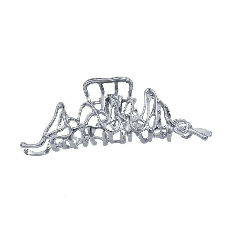 Large Metal Hair Claw Clip Irregular Hairpins Punk Style Silver Hair Claws Barrettes Women Vintage Jaw Clips Hair Accessories 250716