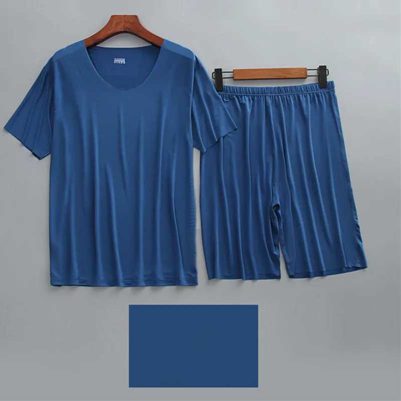 4XL Mens Pajamas New Lounge Short Sleeve Summer Pajamas Set Plus Size Home Wear Clothes For Men Pajamas Homme Suit W250717