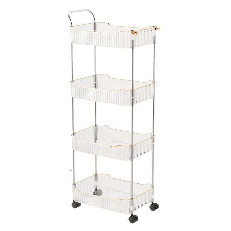 New Model Household Trolley Storage Rack Suitable for Kitchen, Hotel, Food Stalls, Beautiful Elegant, Easy to Push and Pull, Various Styles Available
