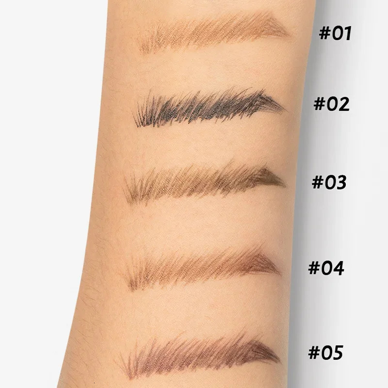 4 Colors 1pc Waterproof Liquid Eyebrow Pen with 4 Split Tips for Natural and Long - lasting Eyebrow Makeup Microblading Effect 250712