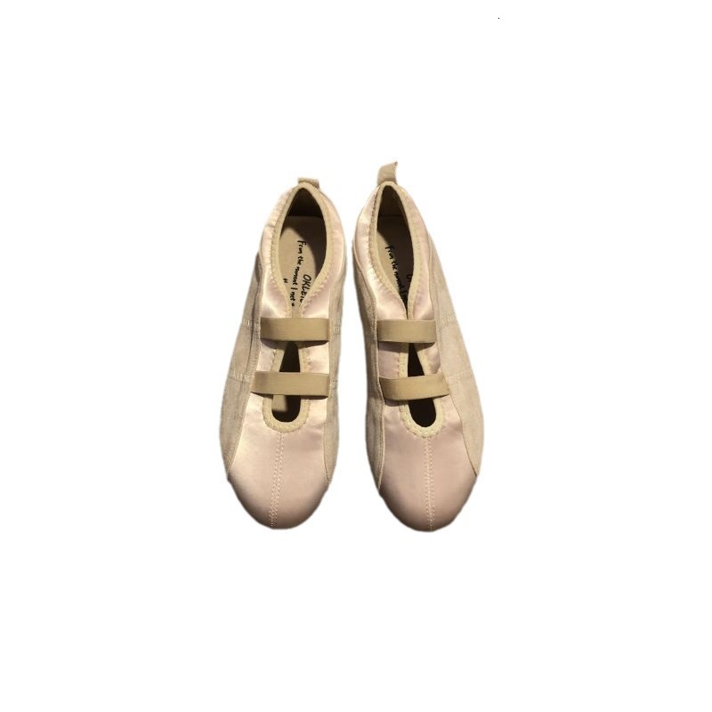 2025 Spring New Round Toe Satin Gentle Evening Breeze Mary Jane Shoes Shallow Soft Sole Ballet Flats for Women ddmysaturn