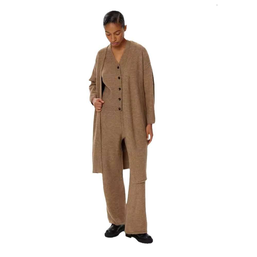 Autumn Winter New Knitted Three-Piece Set For Women OL Style Sweater Cardigan + Pants B5