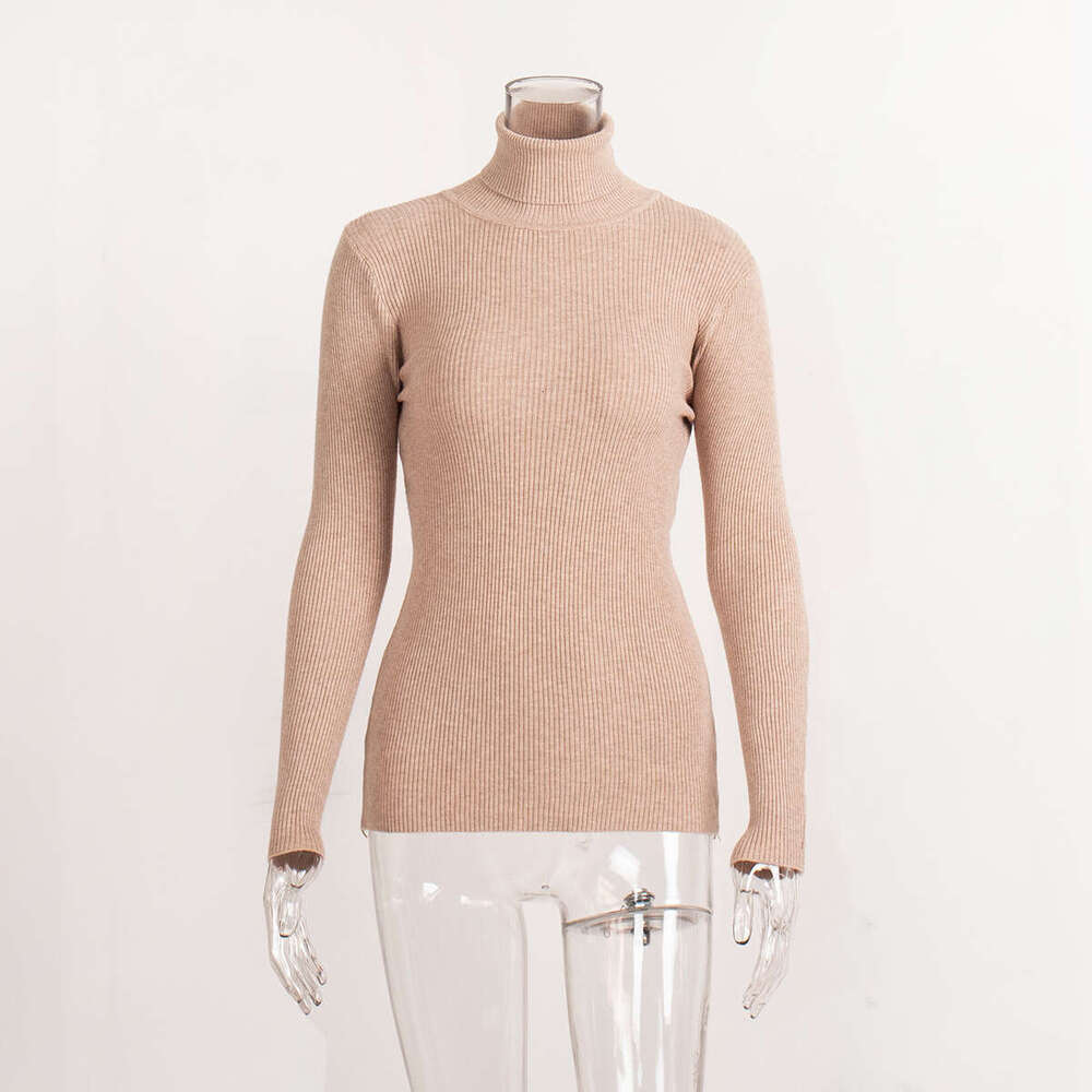Long Autumn Winter Knitted Base Shirt Slim Fit Plus Version Turtleneck Pullover Sweater B5