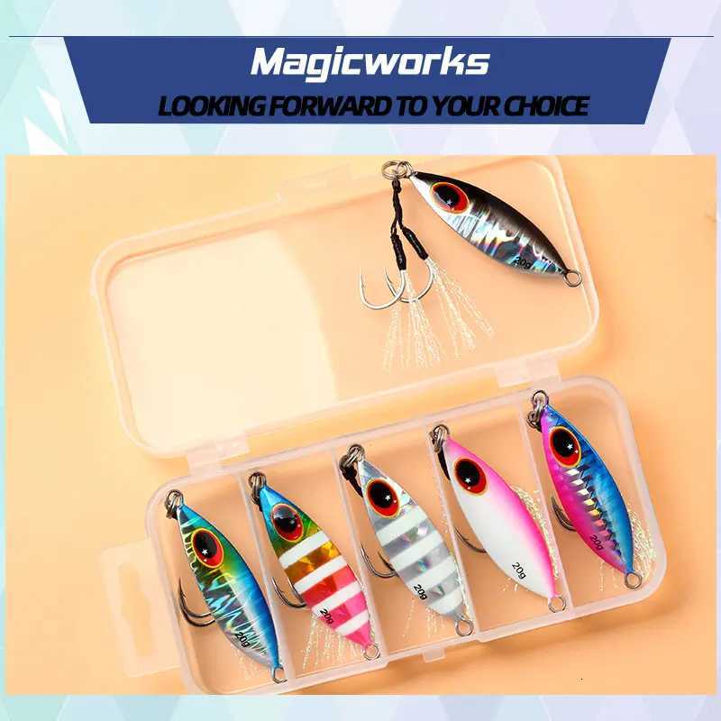 Magic Works Metal Lure 14G 20G 30G Sea Fishing Set Artificial Bait Kit Fishing Tackle Professional Slow Jig Lures Saltwater Z250717