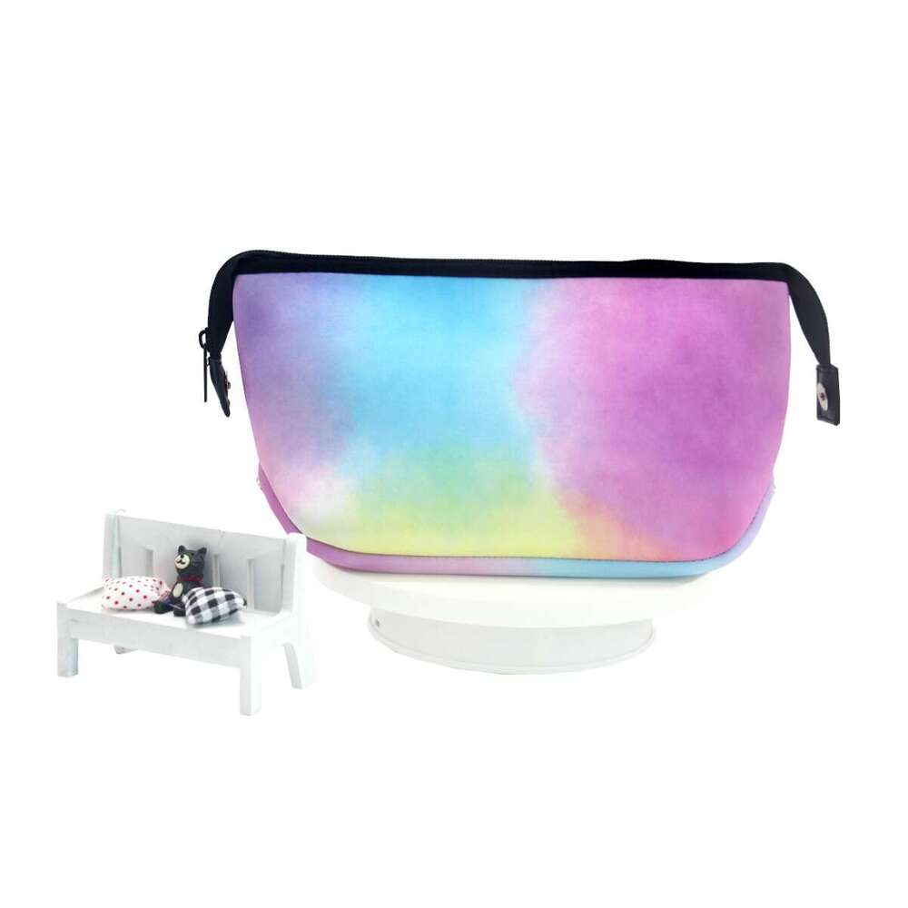 Hot Selling Diving Material Makeup Large Capacity Waterproof Storage Toiletry Bag Women's Handbag Striped
