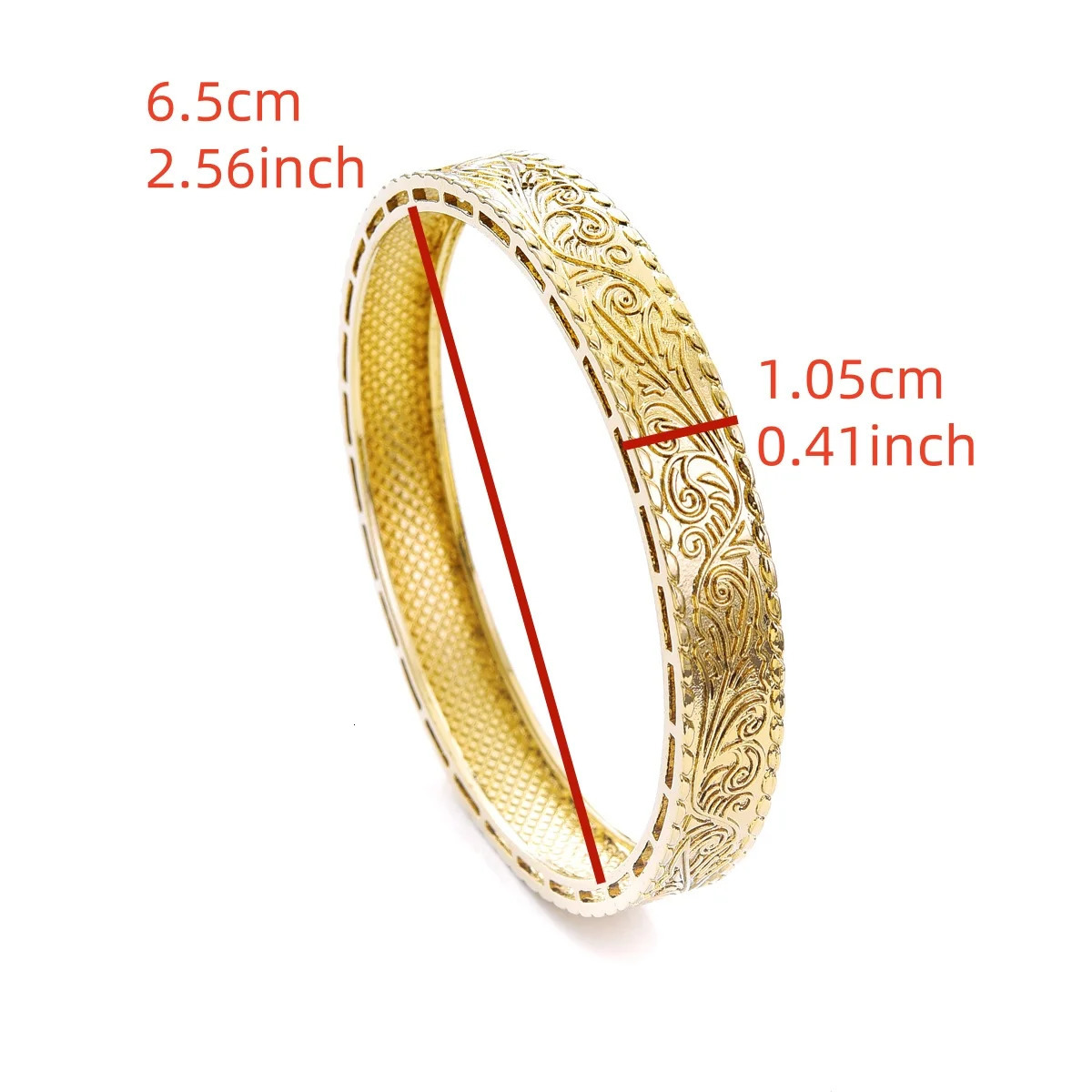 55MM65MM Dubai Wedding Bangles For Women Ethiopian Jewelry Bangles Bracelets Women Birthday Jewelry Gifts #109 250717