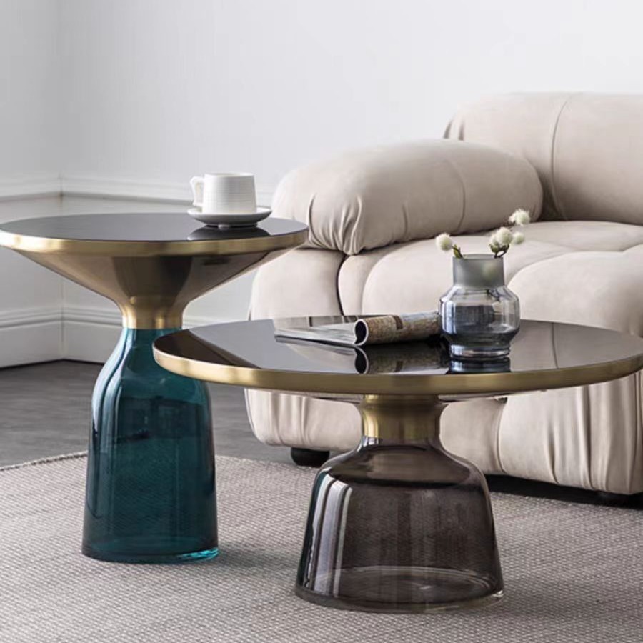 M7127 Nordic round coffee table combination sofa side table modern minimalist small apartment