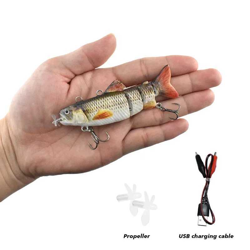 Automatic Swimbait Electric Robotic Fishing Lure 4-Segement Auto Multi Jointed Bait USB Rechargeable Wobbler Pesca Accessories Z250717