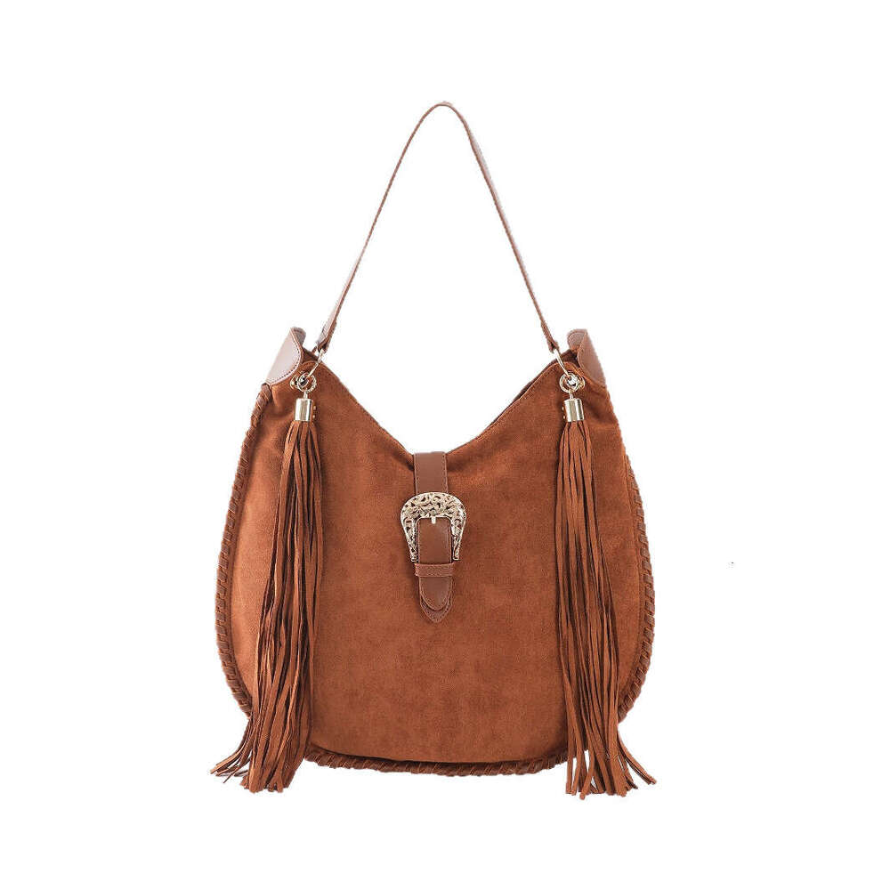 Free shipping designer bags Autumn and Winter New Woven Suede Underarm Tassel Single Shoulder Bag Millennium Style Handbag
