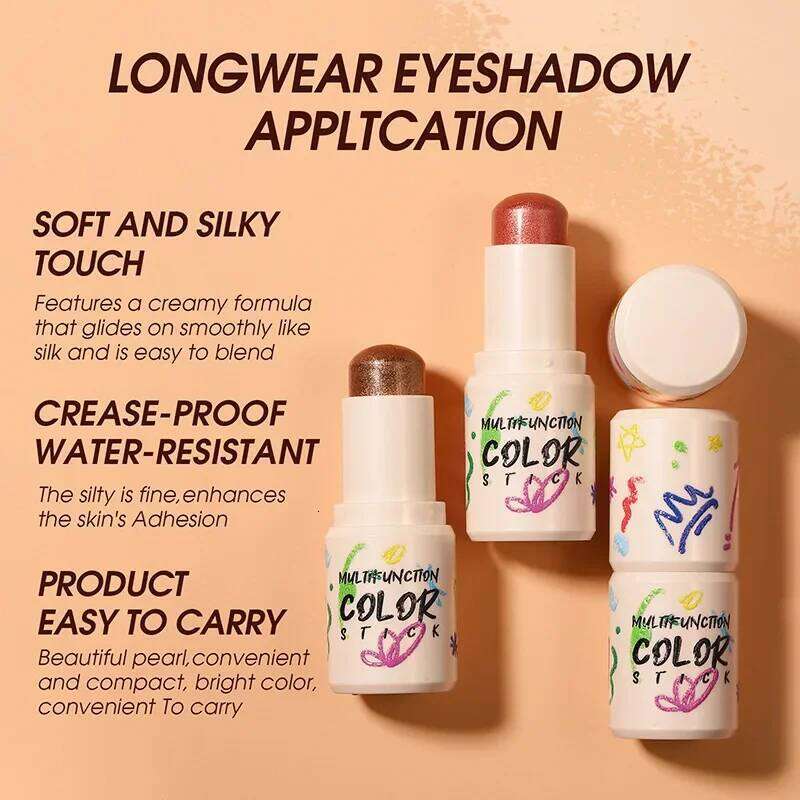 Blush Eyeshadow Stick Dia Highlighter Cream Pink Glitter Face Contour Shimmer Illuminator Makeup Cosmetics X250717