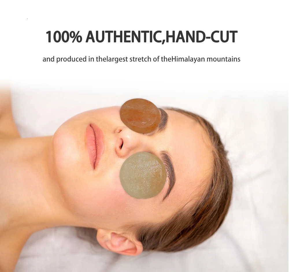 4PCS Stone Hydro Massage Oval Natural Himalayan Salt Pink Crystal Stone Promotes Blood Circulation 250716