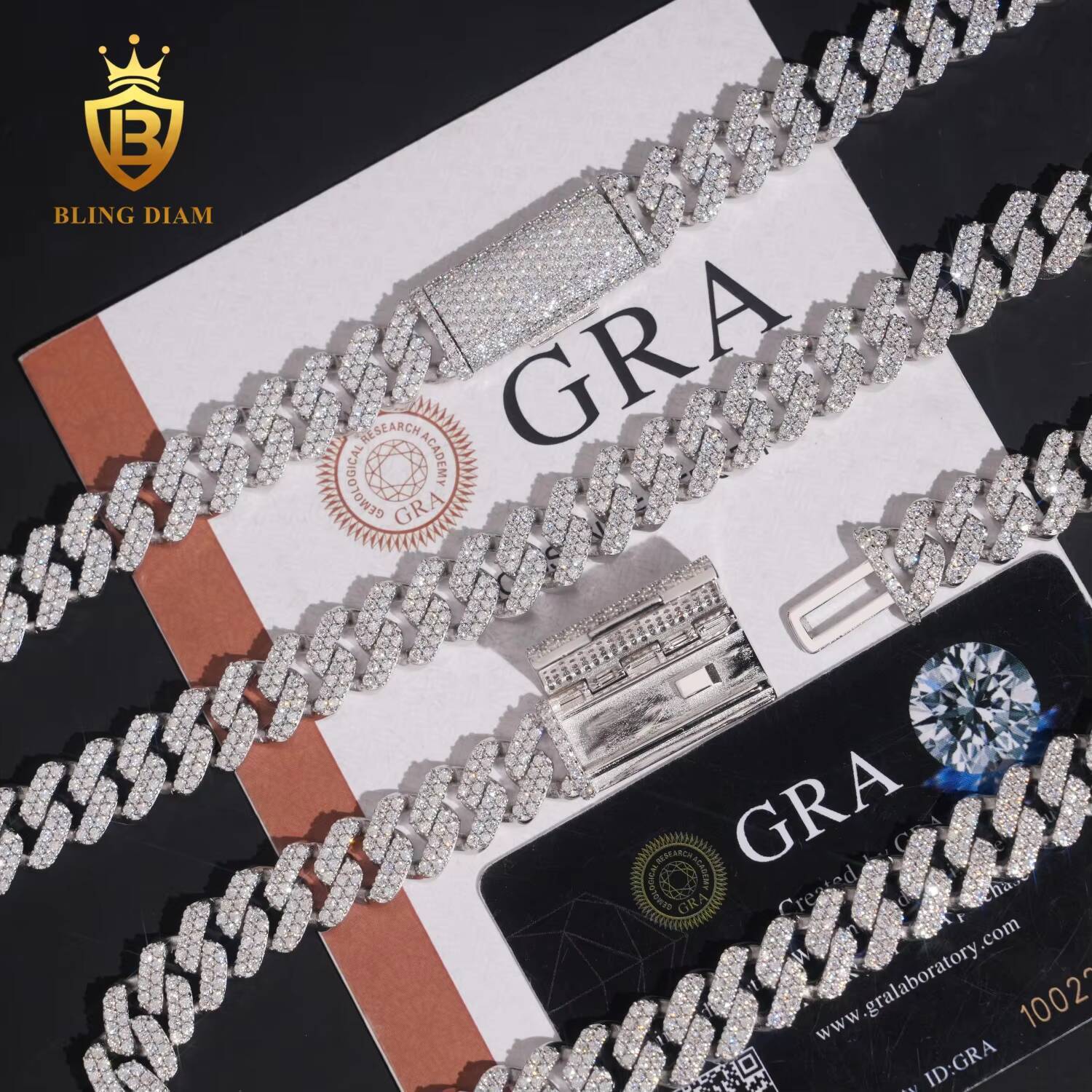 Hot Sale Moissanite Miami Hip Hop 925 Sterling Silver Iced Out 13MM Moissanite Diamond Men Necklace Cuban Link Chain