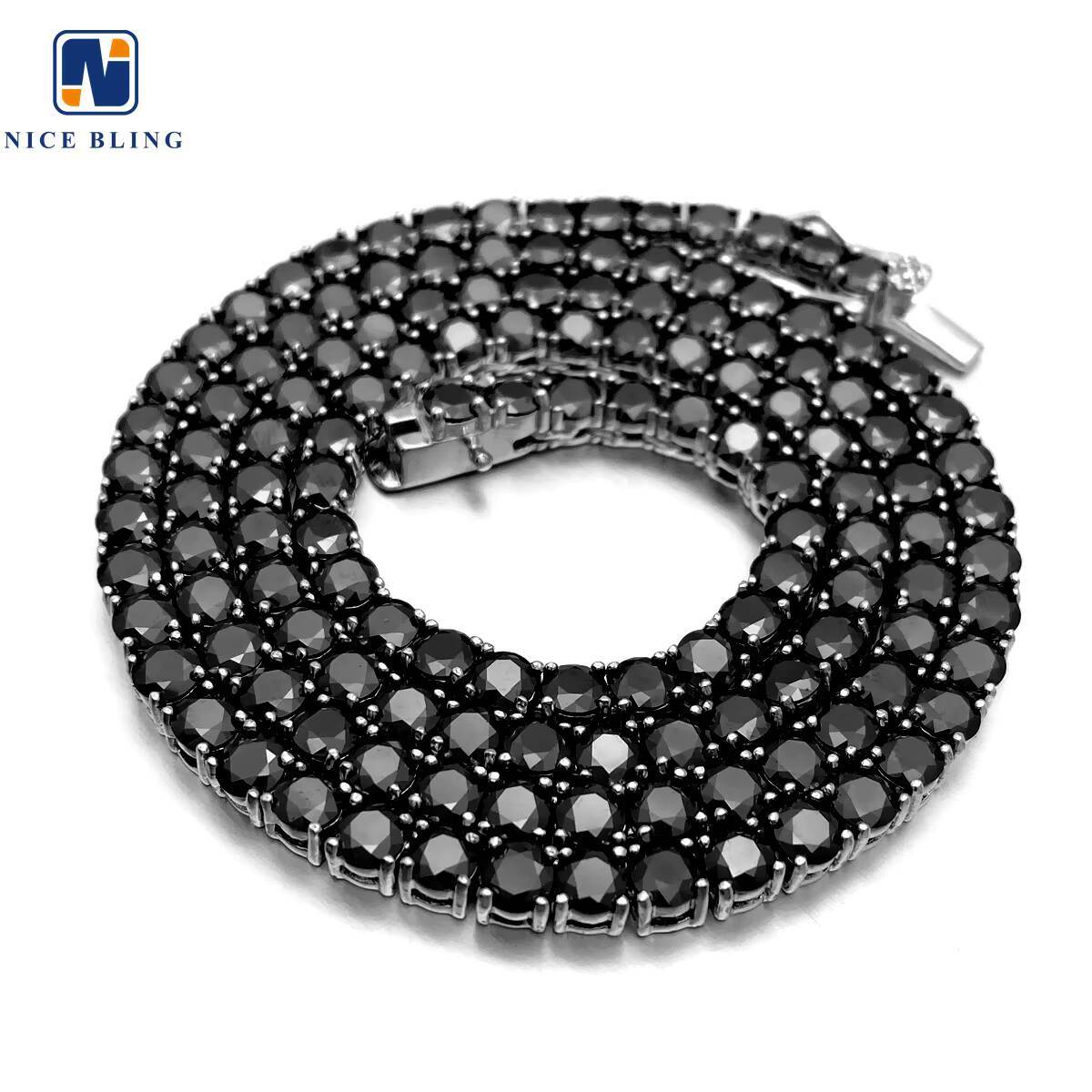 Tennis Chain Bling HipHop Jewelry Iced Out VVSmoissanite Diamond 4mm Tennis Necklace Jewelry Set for Men Women