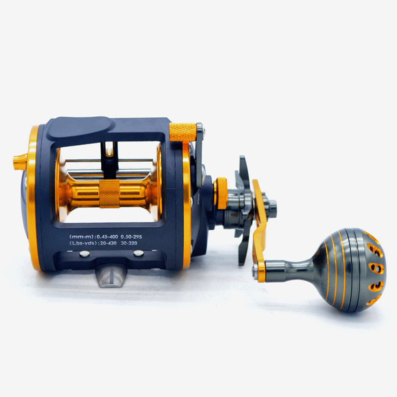 Camekoon Conventional Star Drag Reel 26 LB Max Drag 4.1:1 Gear Ratio Right Handed Level Wind Baitcasting Fishing