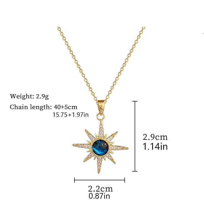 316L Stainless Steel Sun Pendant Necklace for Women Exquisite and Fashionable Planet Clavicle Chain Girls Party Jewelry Gifts XJ250717