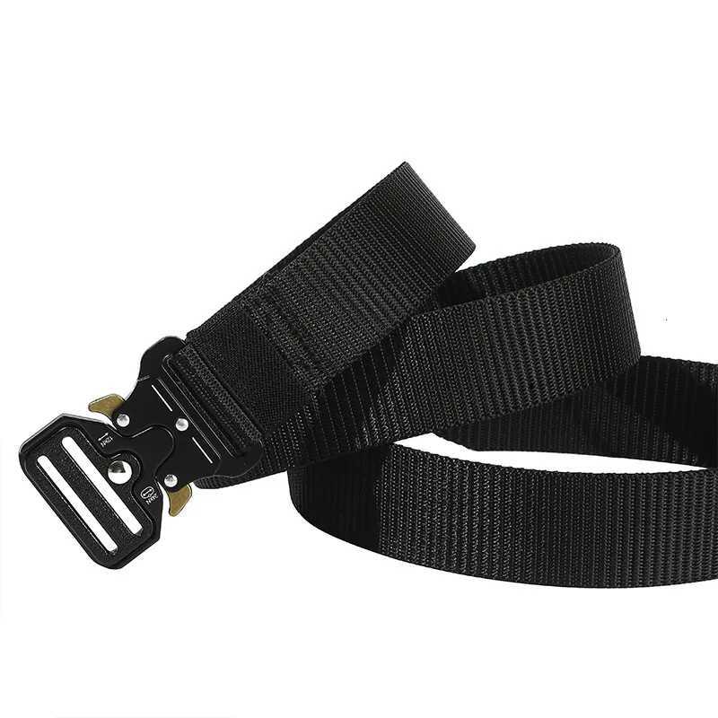 2pcs Red Ears Plastic Buckle Tactical Belt Mens Multifunctional Military Fan Canvas Belt Outdoor Faux Nylon Training Waist Belt W250717