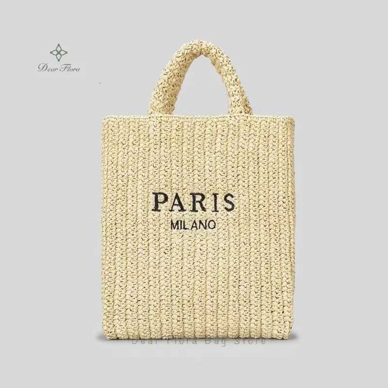 Women Vacation Fashion Summer Beach Straw Knitting Shoulder Bag Hollow Out Handwoven Handbag Portable Large Capacity Casual Tote Z250717