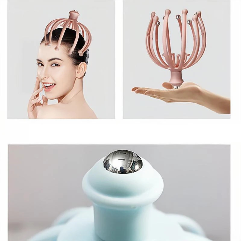 1 Multifunctional Octopus Head Massager Unisexes Detachable 18-Claw Massager Deep Relaxation Stress Relief Massage Tool 250716
