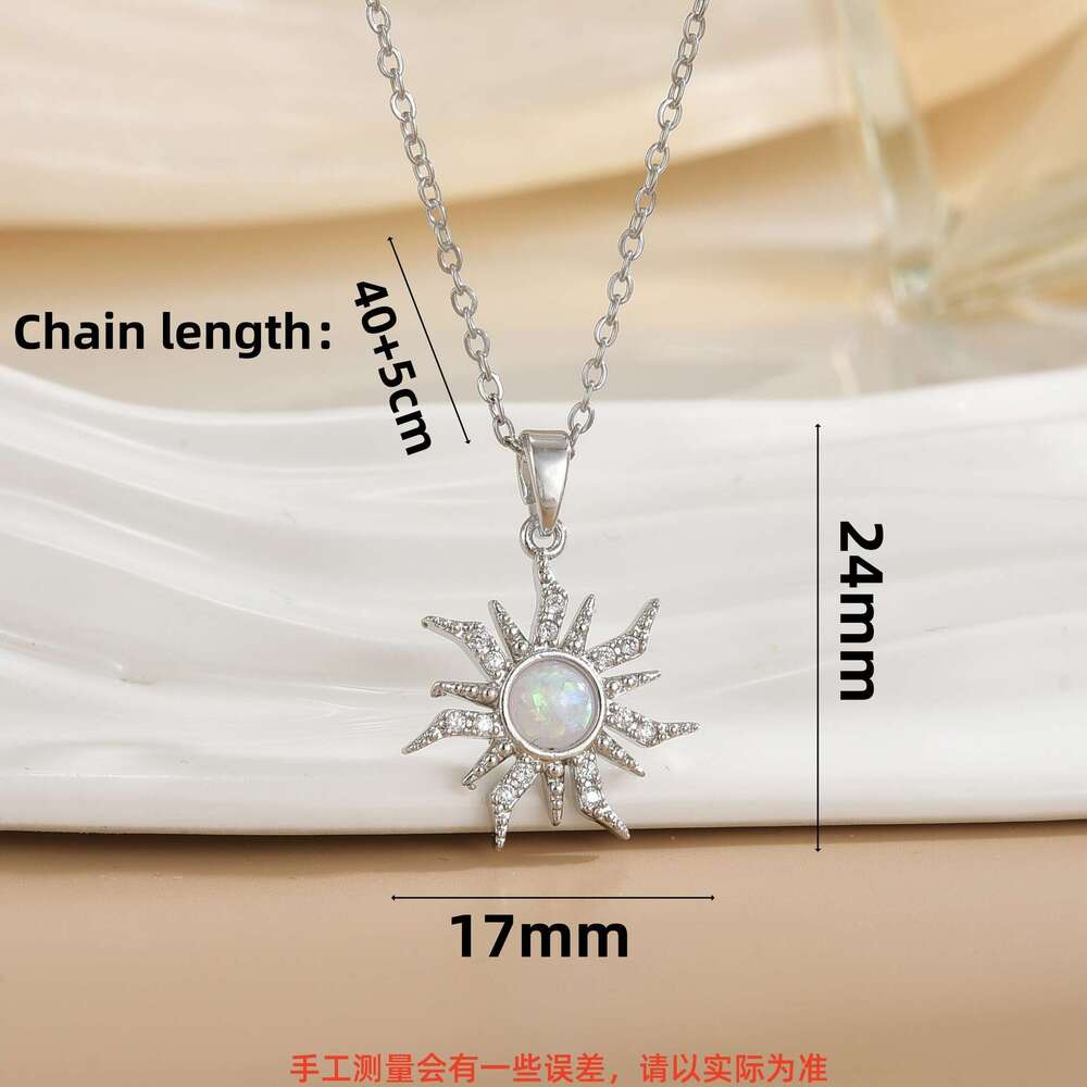 New Niche Design Minimalist Suower Pendant Women's Collarbone Chain Titanium Steel Jewelry 305