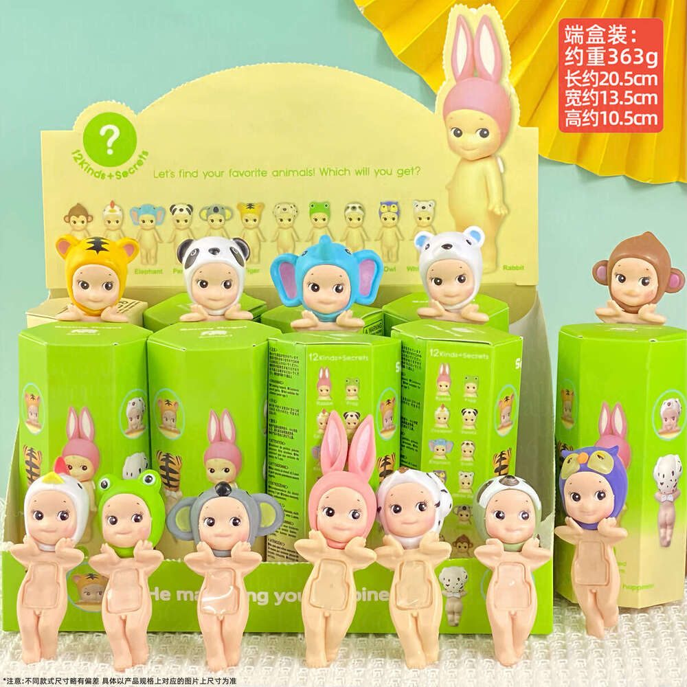 Papa Angel Cheek Support Figurine Blind Box Set Car Desktop Ornament Sticky Phone Decoration Doll Model S3
