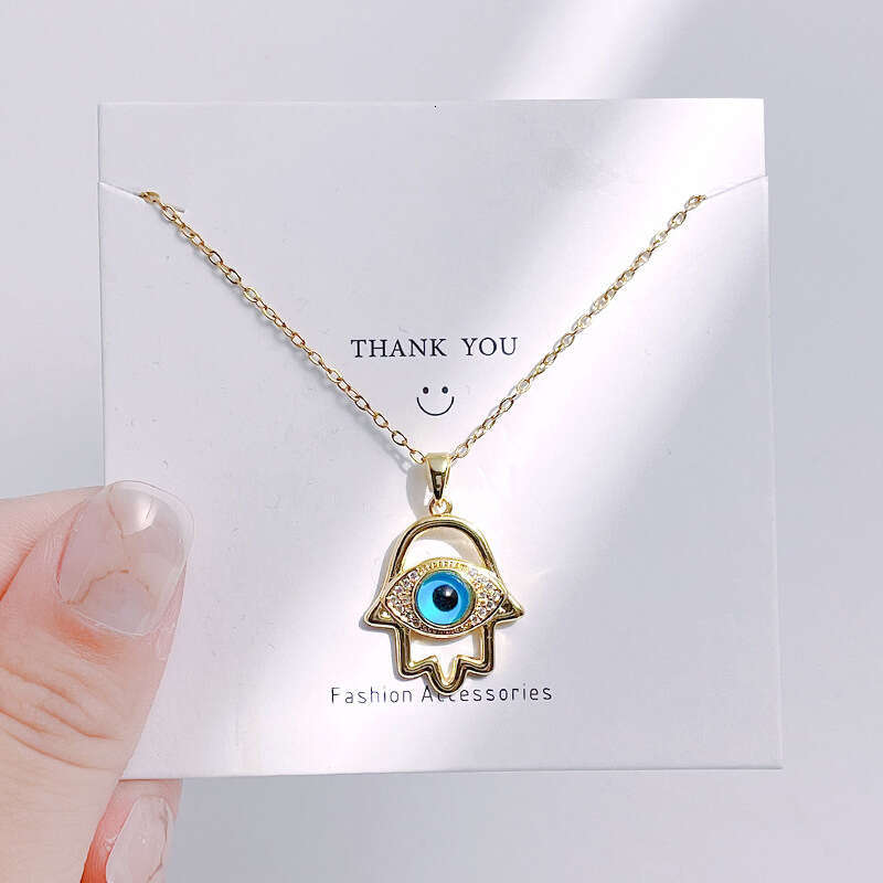 Titanium Steel Non-Fading Evil Eye Necklace For Women, Stylish Trendy Clavicle Chain With High-End Feel, Unique And Versatile Choker 525