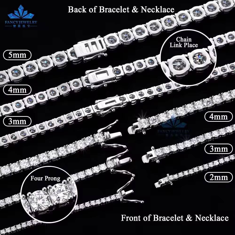 Diamond Tennis Bracelet Silver 14K Yellow Gold Plated Diamond Jewelry Lab Grown Tennis Diamond Bracelet