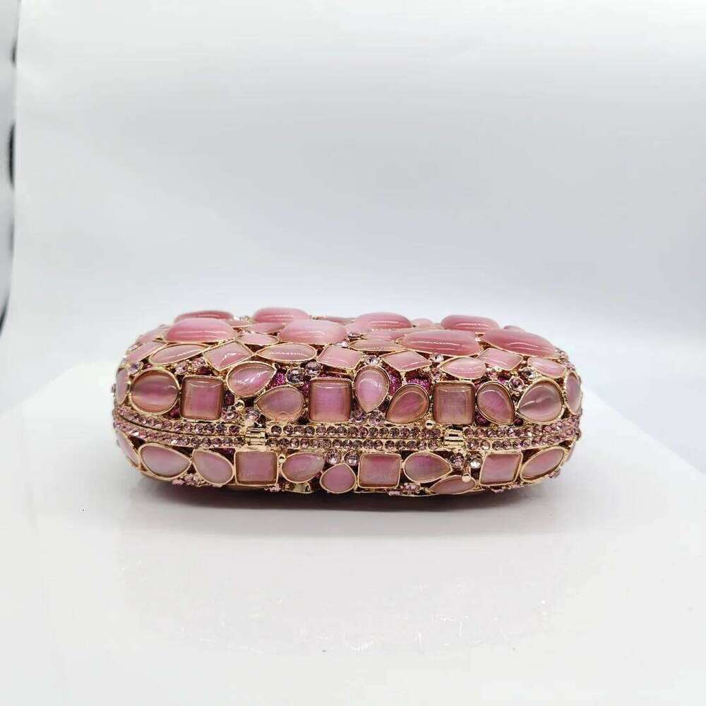 Natural Shell Women Crystal Evening Bags Bridal Wedding Clutch Purse Party Minaudiere Handbag Beaded Pouch