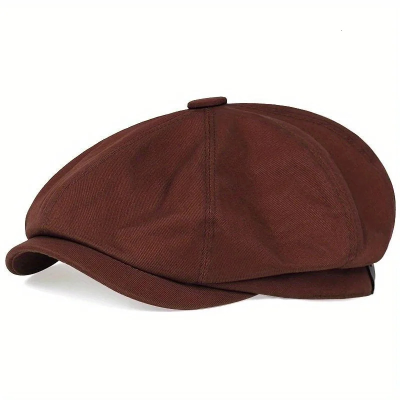British retro octagonal hat big head circumference casual mens and womens four season retro beret 250716