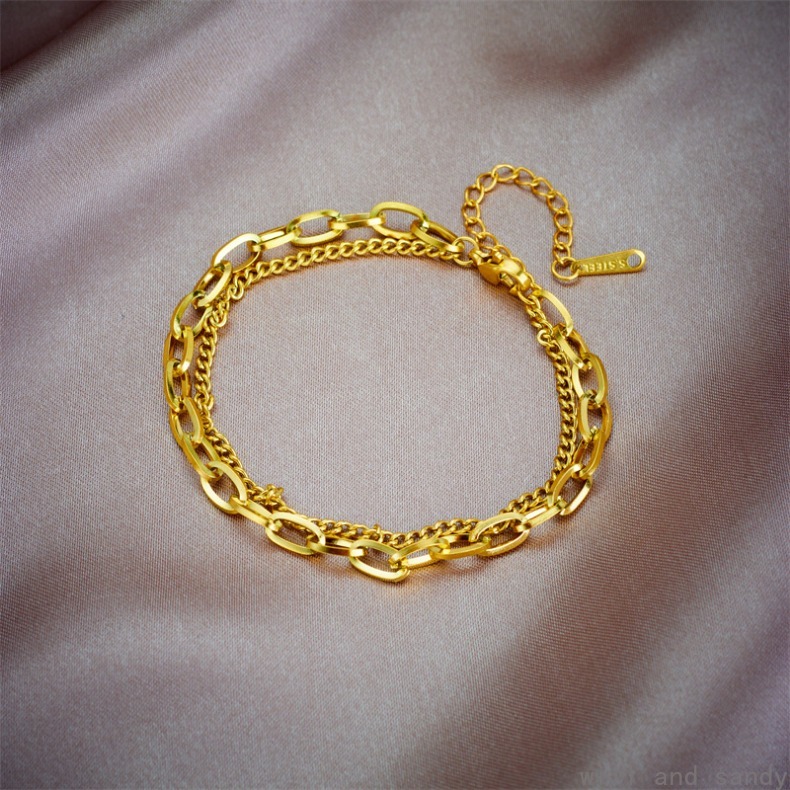 18k Gold Plated Chain Iced Out Stack Bracelet Designer Jewelry Heart Butterfly Tree Charm Bracelets Cuff Fine Jewelry for Women Birthday Wedding Mothe