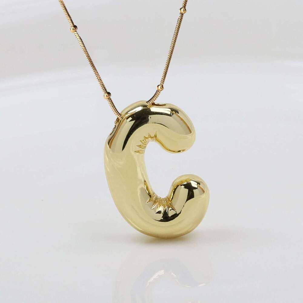 Fashion 26 English Letter Necklace for Women Stainless Steel Pendant Hip Hop Accessories Direct Shipping
