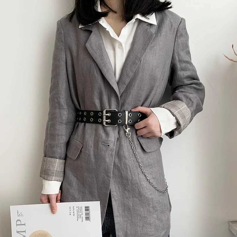 110cm Alloy Women Punk Belts Chain Luxury for Genuine Leather New Fashion Pin Buckle Jeans Decorative Ladies Retro Decorative W250717