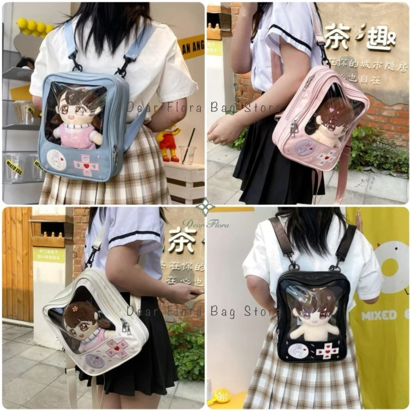 Y2K Cute Clear ItaBag Womens Lolita Backpack Kawaii Girl Shoulder Bag DIY Display Transparent Pocket Japanese Doll Tote Handbag 250714