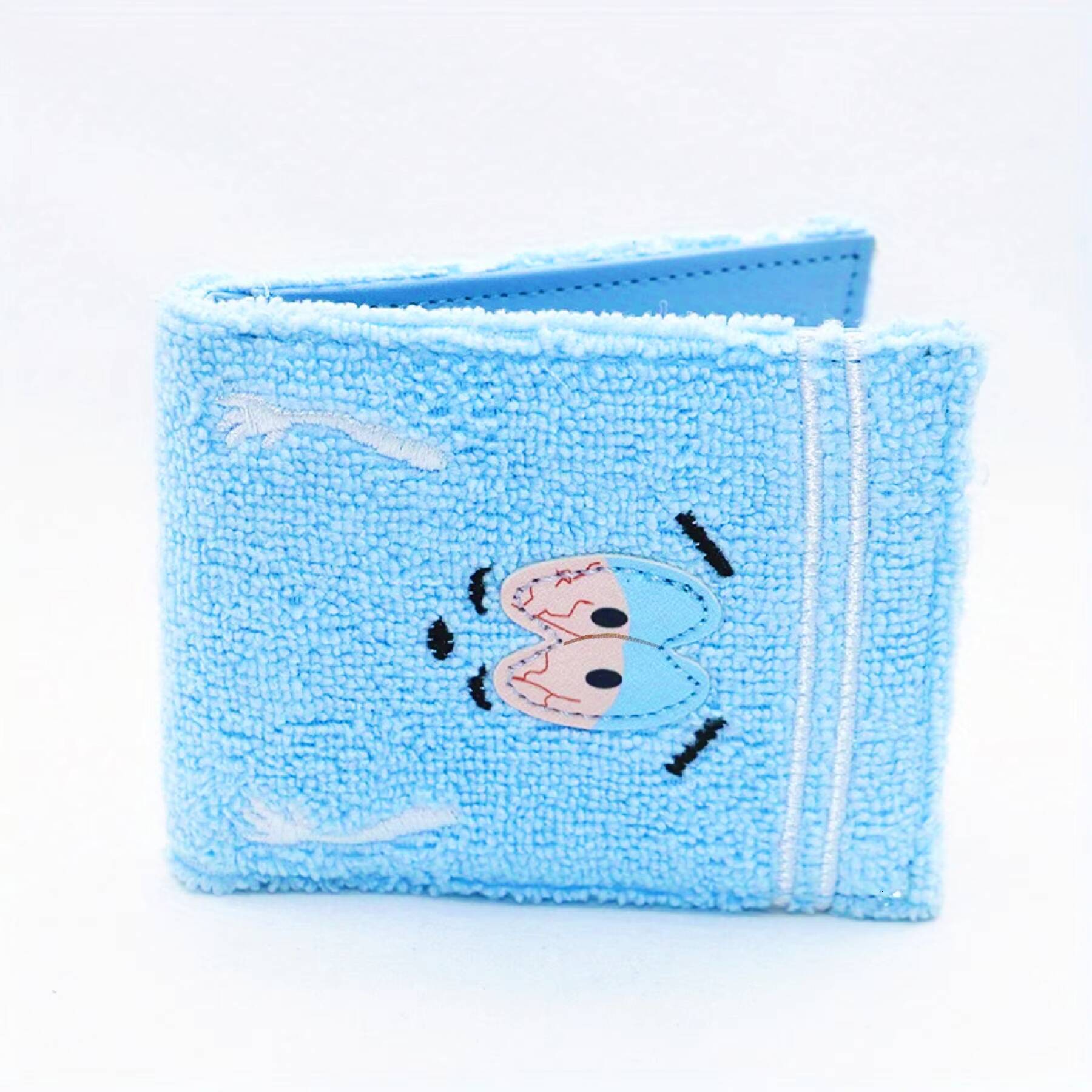 Towel Fabric Embroidered Anime Fashion WalletWomens Cute WalletShort 80 off Wallet ddmynov