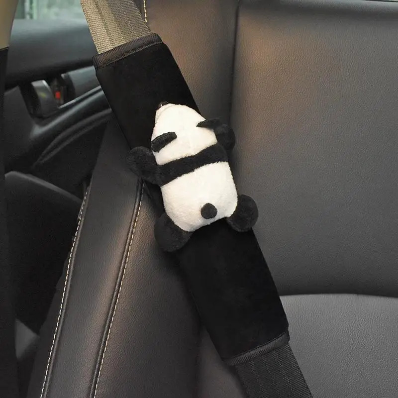 Automobile Safety Belt Decoration Cartoon Panda Safety Belt Shoulder Pad Plush Protector Pad for Kids Car Decorations 250715