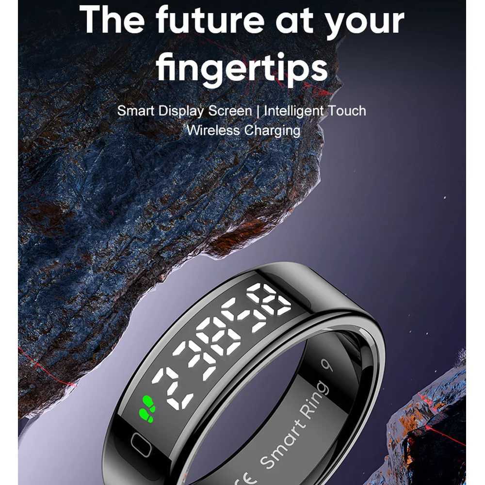 11 Smart Ring Men Display Screen QRing Wireless Charging Gesture Control Health Monitor 5ATM Waterproof For Android IOS W250717