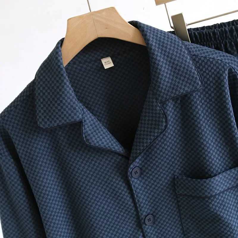 2025 New Mens Autumn/Winter Pajama Set Thickened Warm Home Clothes Long Sleeve Long Pants Two Piece Set Large Size Set W250717