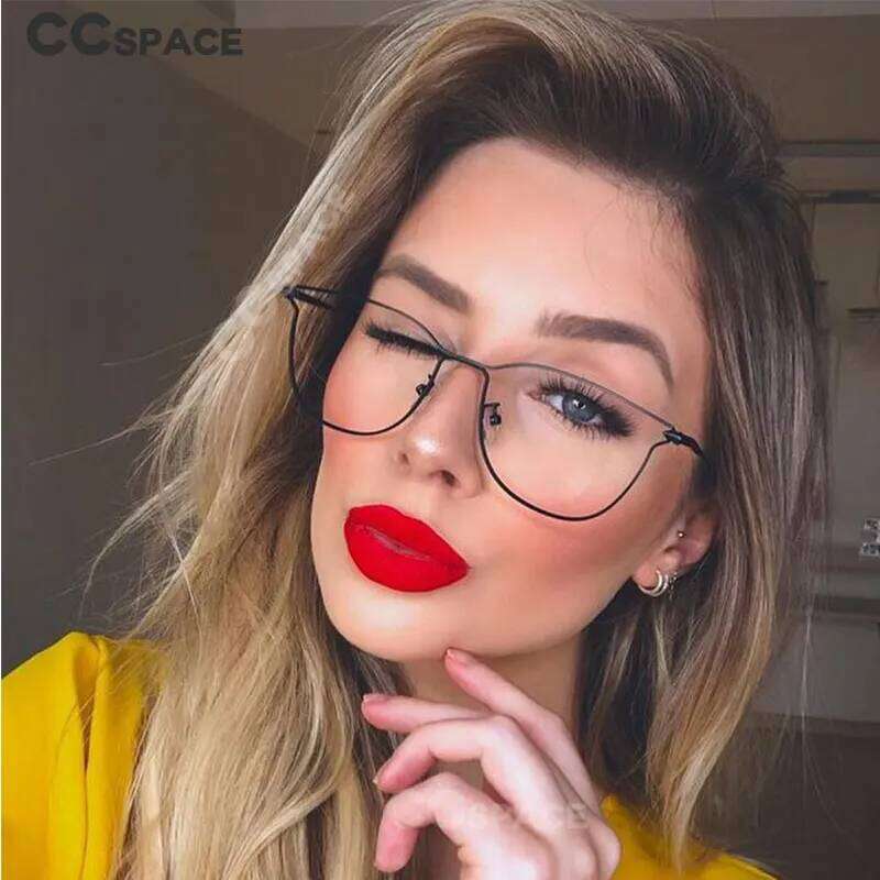 47478 Magnetic Metal Optical Glasses Frames Women Polarized Sunglasses Clip Fashion Insertable Lens Computer Eyeglasses