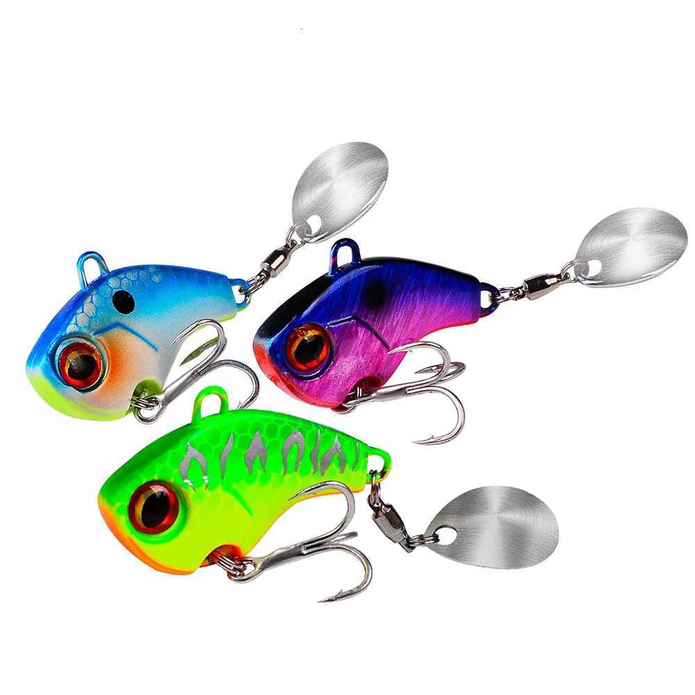 WobbLE Rotating Metal Vib Vibration Bait Winter Fishing 6g 15g 28g Artificial Hard Baits Spinner Spoon Lure Pesca Z250717